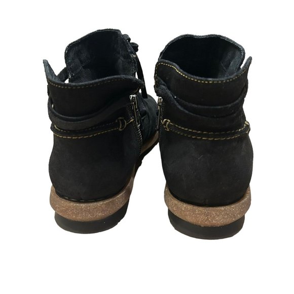 Born Women's TARKILN Suede Leather Bootie Black Distressed Size 8.5 Euro 40 - Picture 10 of 11